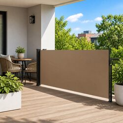 High-Quality Retractable Side Awning Screen 120x500 cm