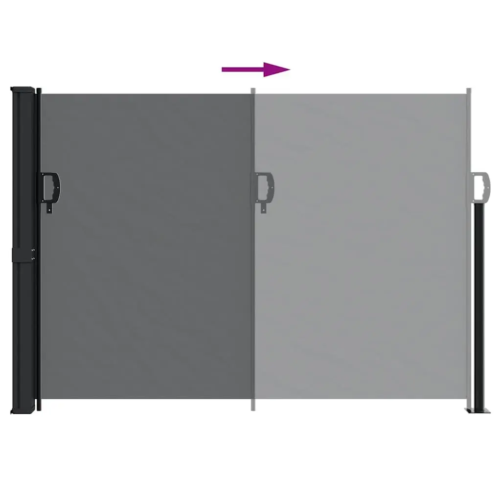 Retractable Side Awning 140x500cm Black