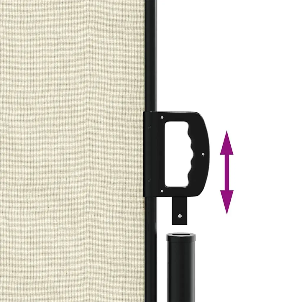 Cream Retractable Side Awning 140x500cm