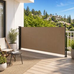 Premium Retractable Side Awning 140x500cm Taupe