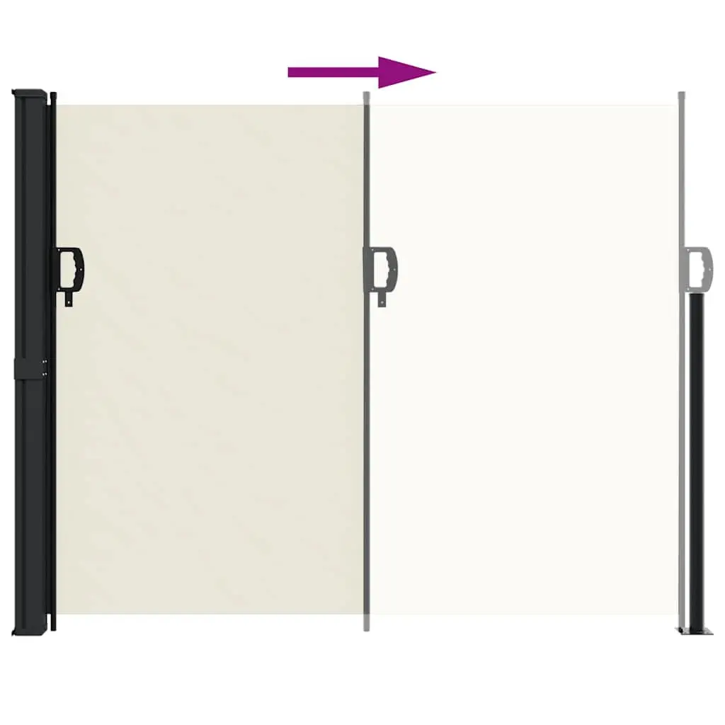 Retractable Side Awning Polyester 160x500cm Cream