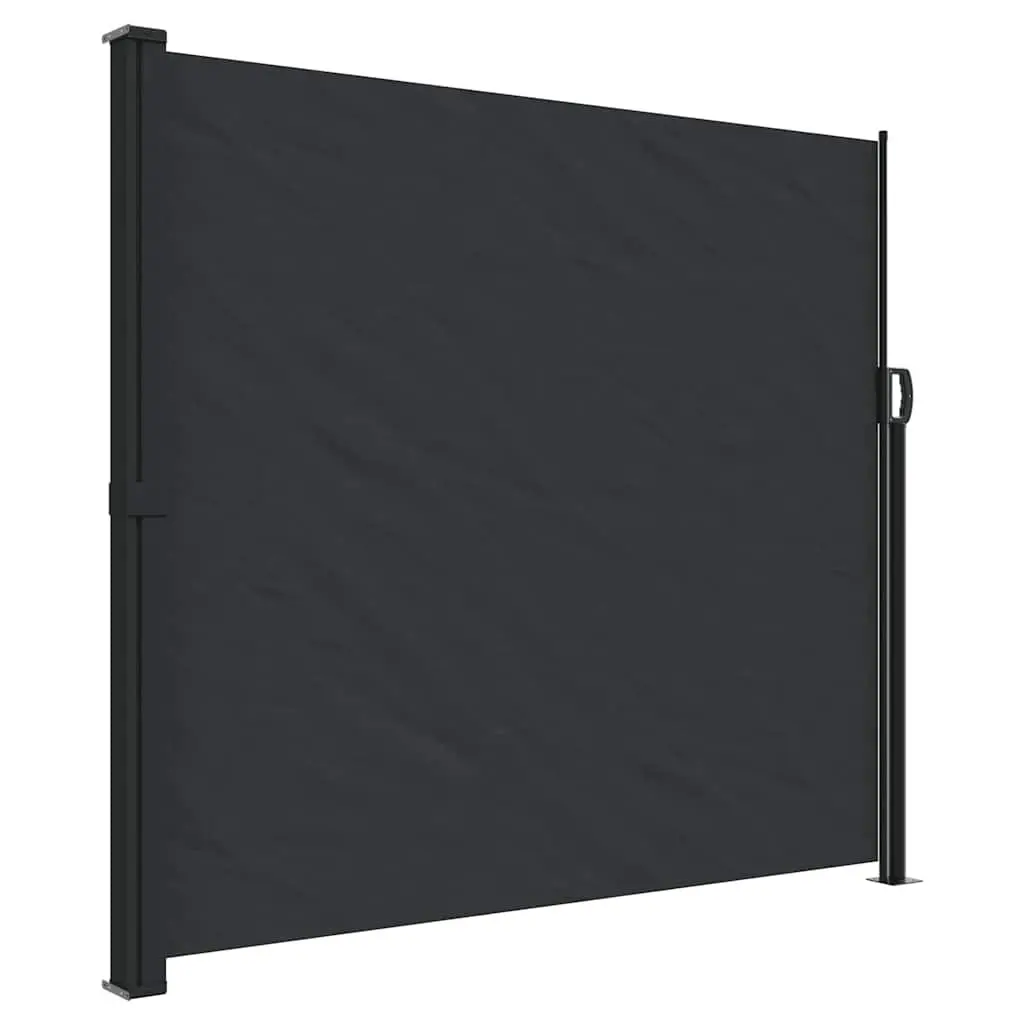 Black Retractable Side Awning 180x500cm