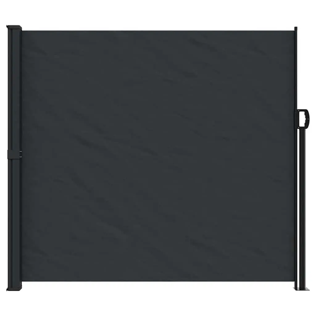 Black Retractable Side Awning 180x500cm