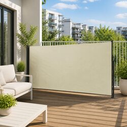 High-Quality Cream Retractable Side Awning 180x500cm