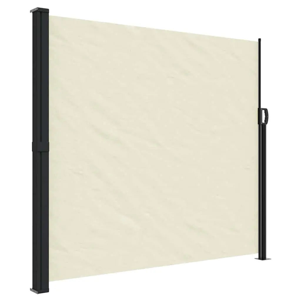 Cream Retractable Side Awning 180x500cm
