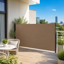 Durable Taupe Retractable Side Awning 180x500 cm