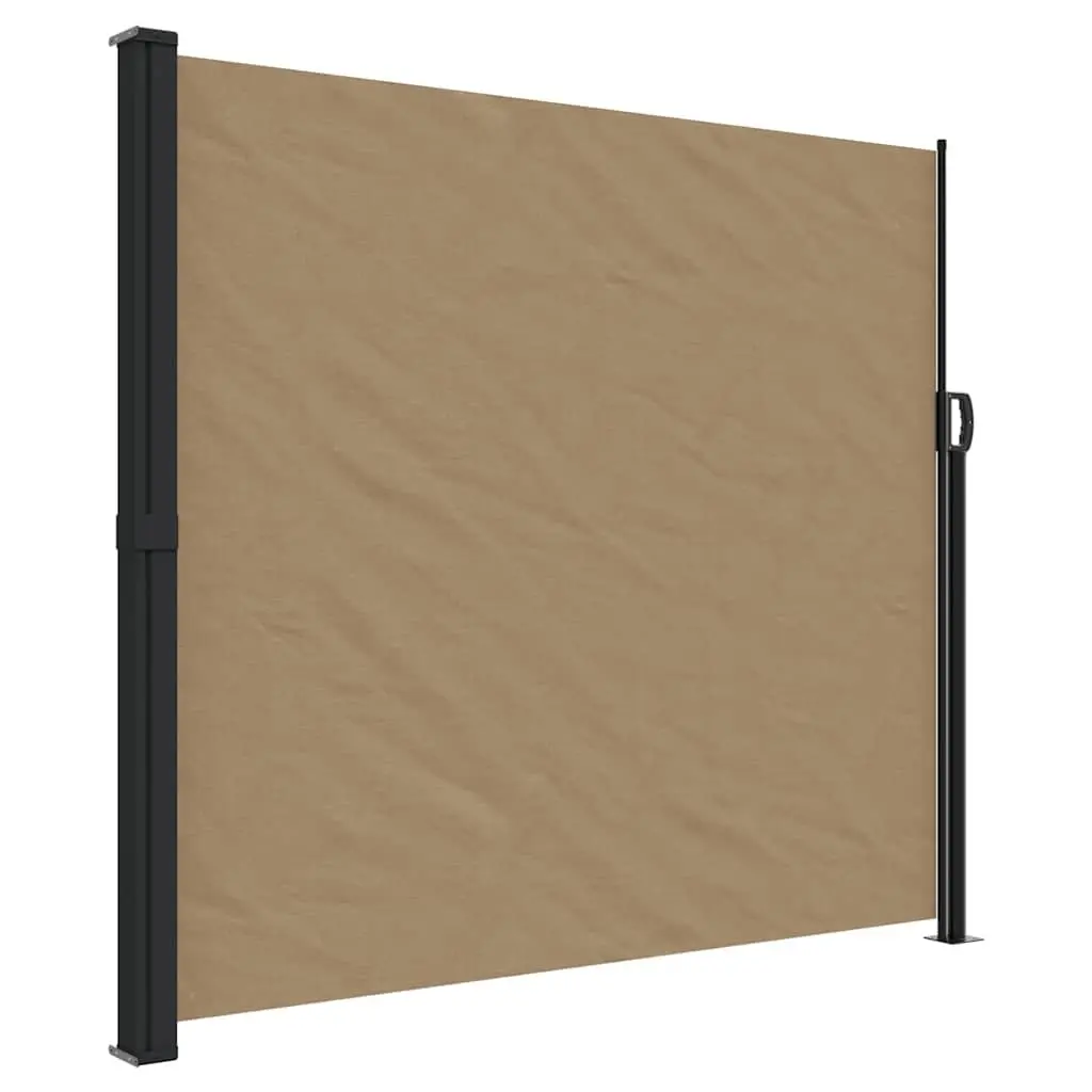 Taupe Retractable Side Awning 180x500 cm