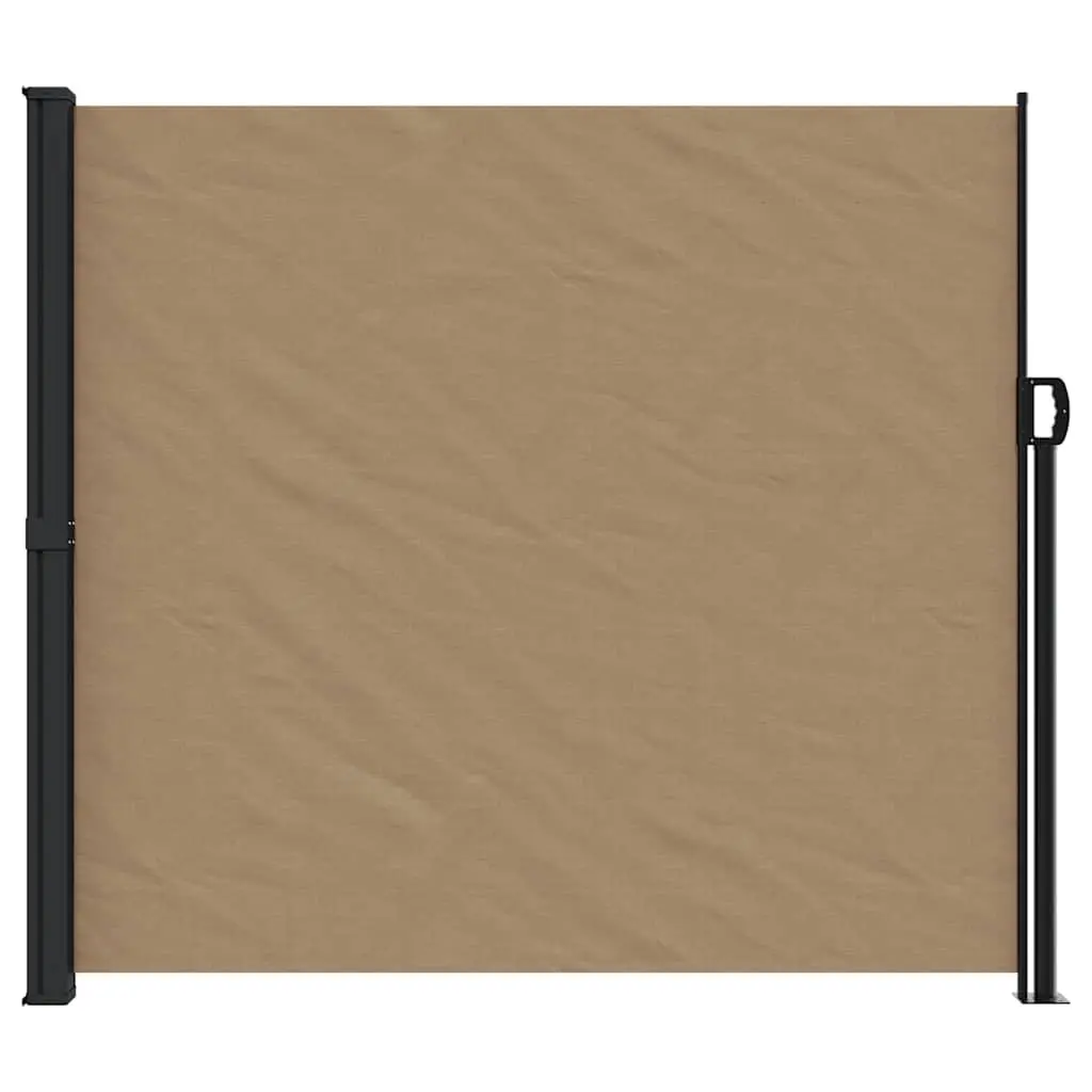 Taupe Retractable Side Awning 180x500 cm