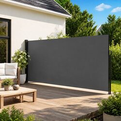 Quality Retractable Side Awning Anthracite 180x500cm