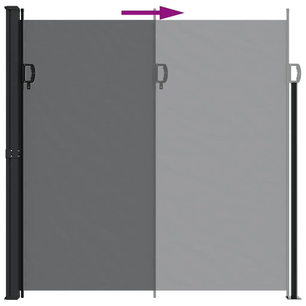 Retractable Side Awning 200x500 cm Black