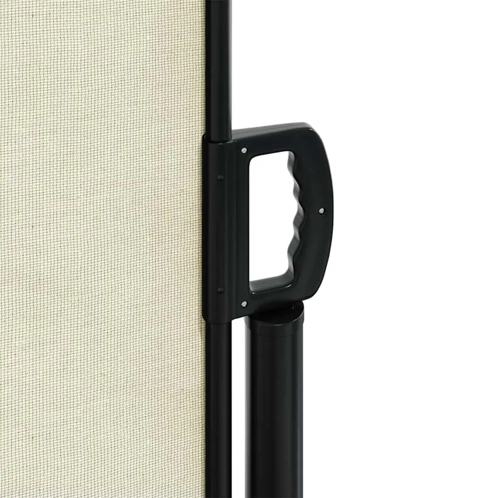 Cream Retractable Side Awning 200x500 cm for Privacy