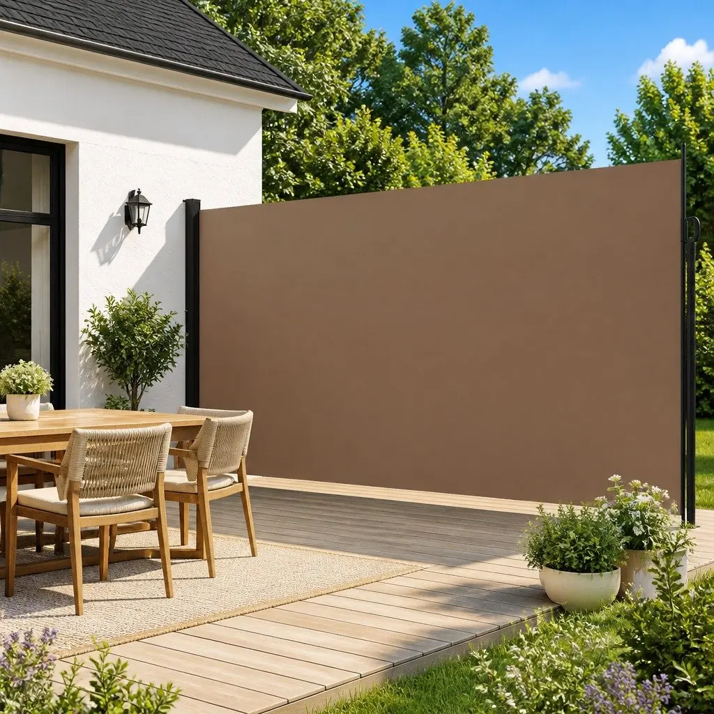 Retractable Side Awning 200x500cm Taupe
