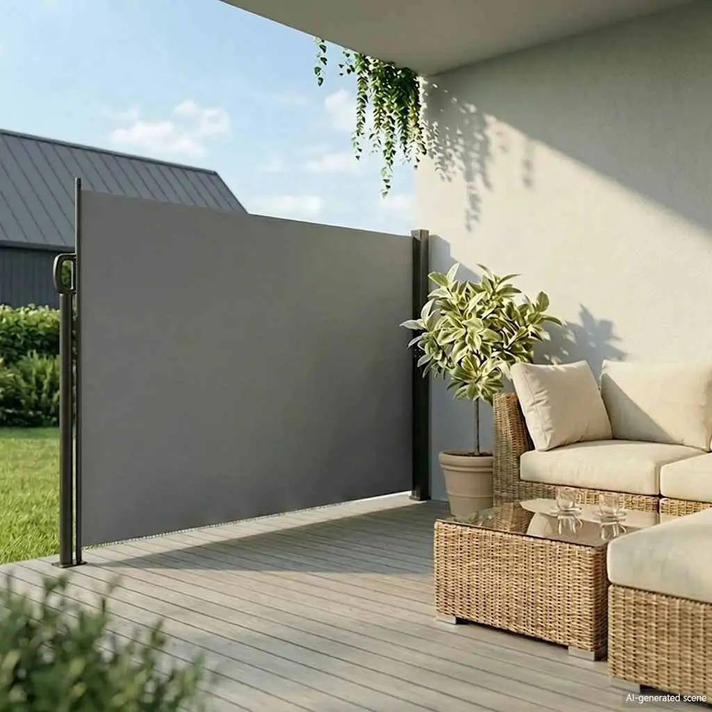 Retractable Side Awning for Outdoor Privacy