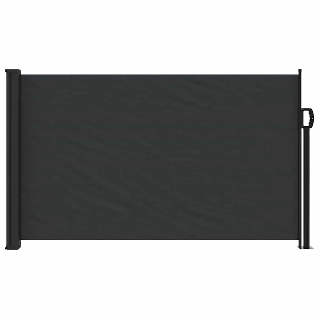 Black Retractable Side Awning 120x600cm for Gardens