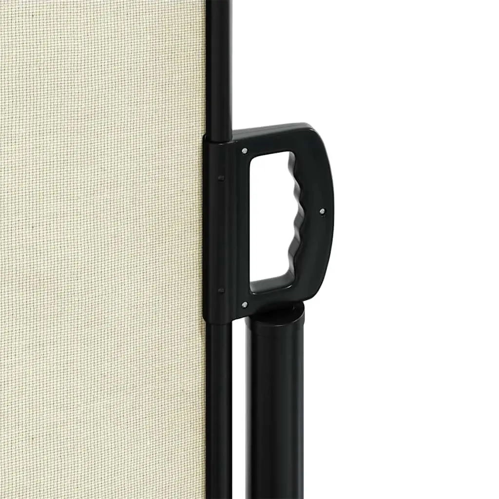 Cream Retractable Side Awning 120x600 cm for Privacy