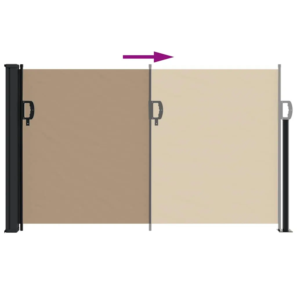 Retractable Side Awning Polyester 120x600 cm Taupe