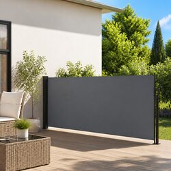 Premium Retractable Side Awning Anthracite 120x600cm