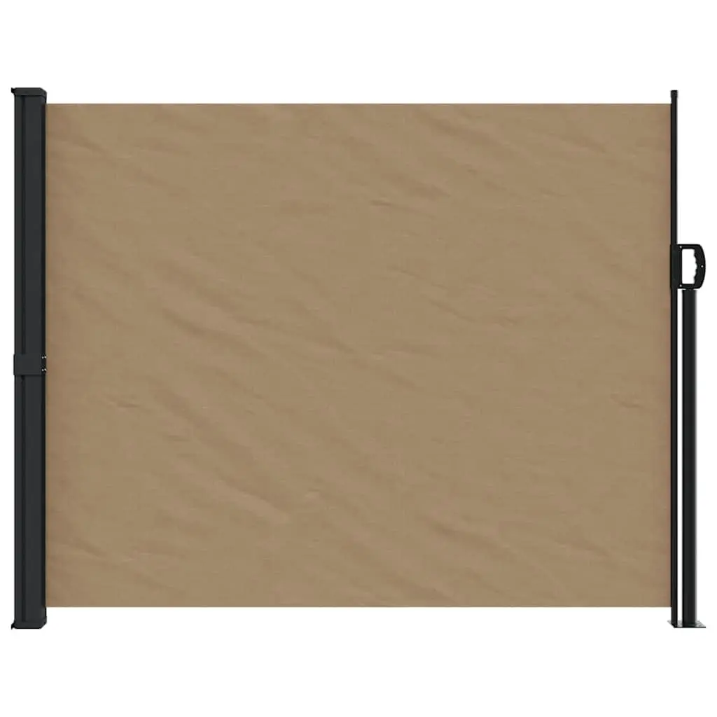 Taupe Retractable Side Awning Screen 160x600cm