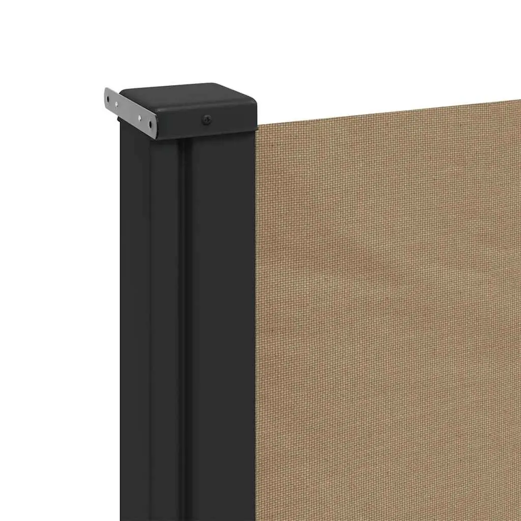 Taupe Retractable Side Awning Screen 160x600cm