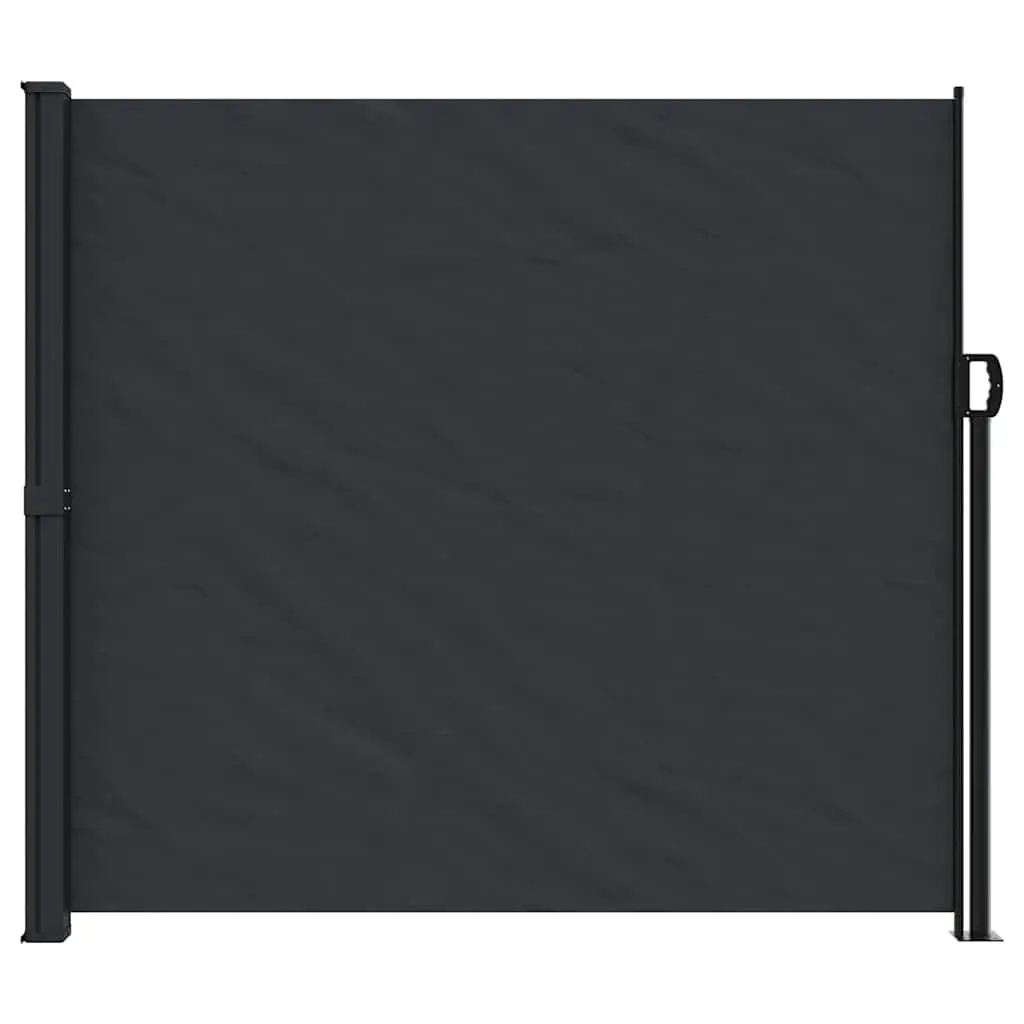 Black Retractable Side Awning 180x600cm