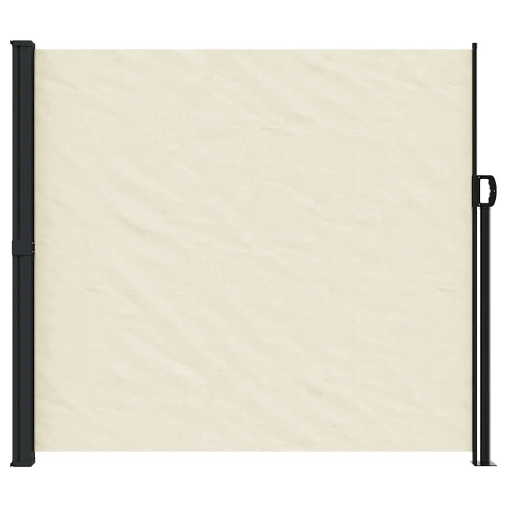 Cream Retractable Side Awning 180x600cm