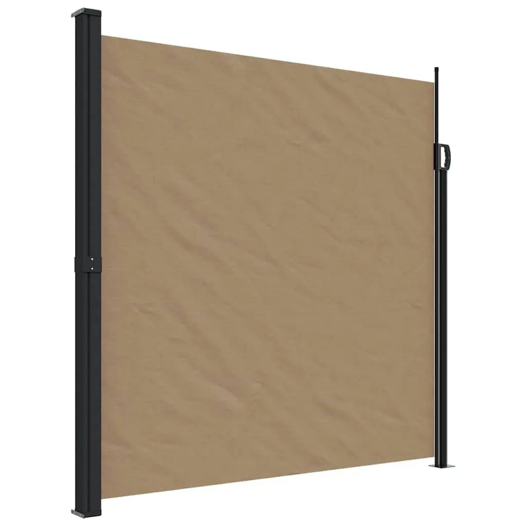 Retractable Side Awning Privacy Screen in Taupe