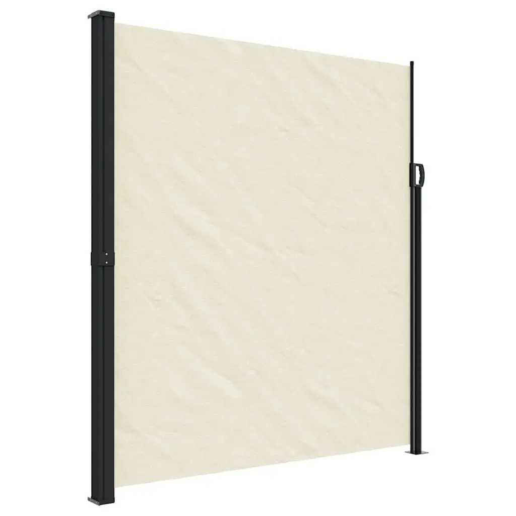 Cream Retractable Side Awning 220x600cm