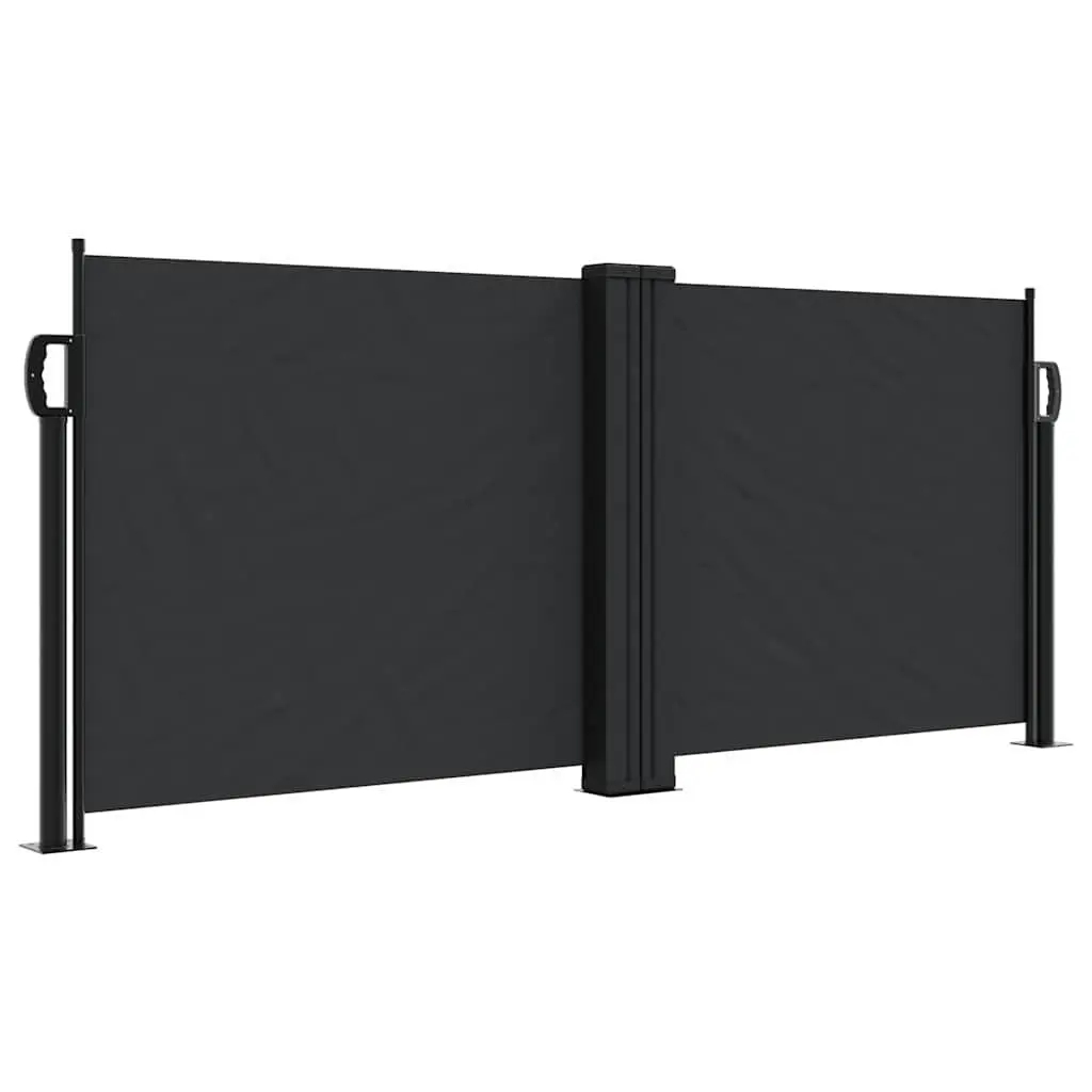 Retractable Side Awning Black 100x1000cm