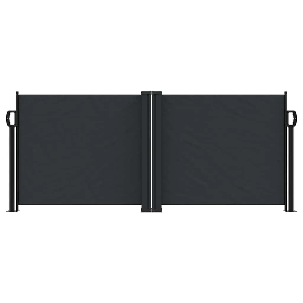 Retractable Side Awning Black 100x1000cm