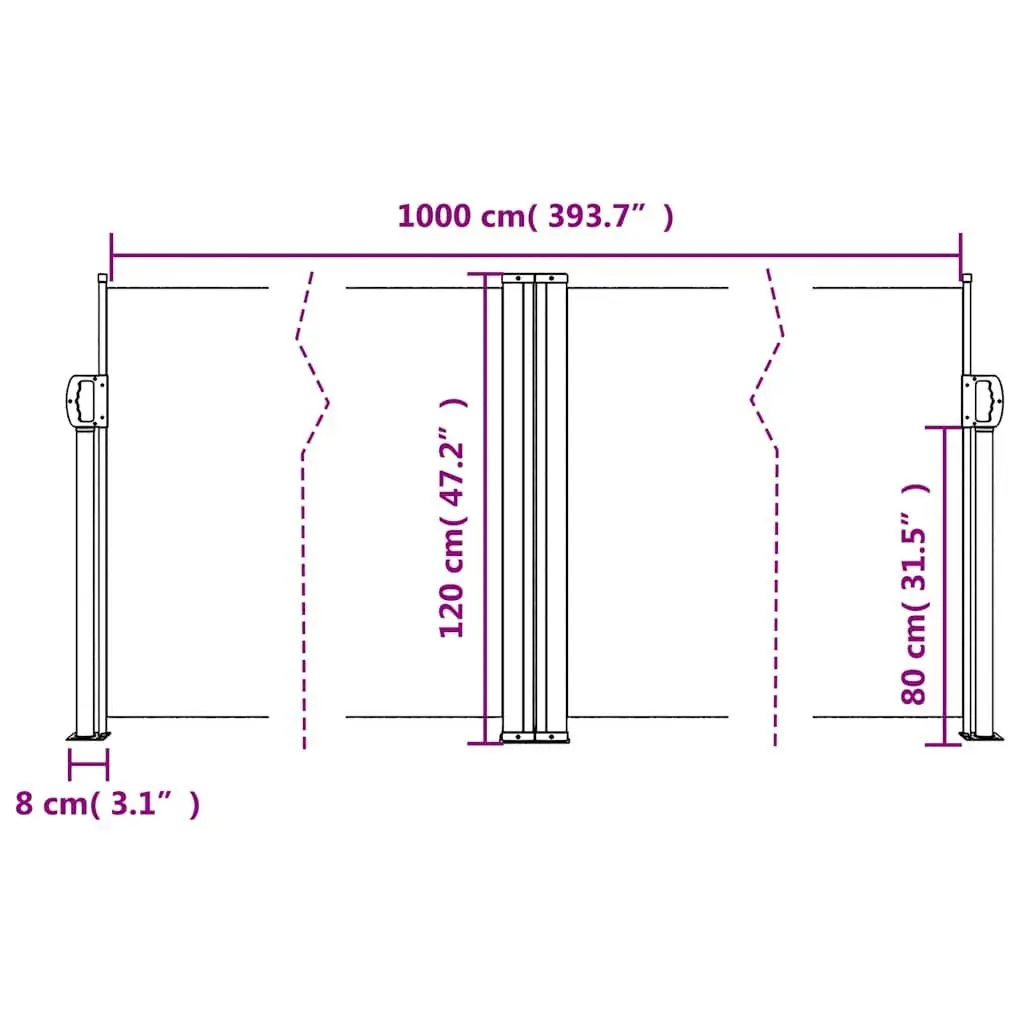 Retractable Side Awning for Outdoor Privacy