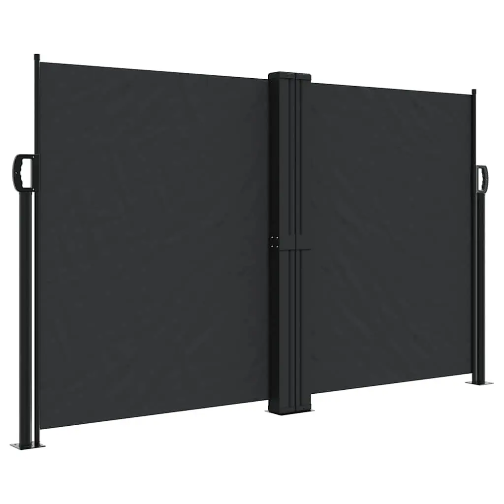 Black Retractable Side Awning 140x1000 cm