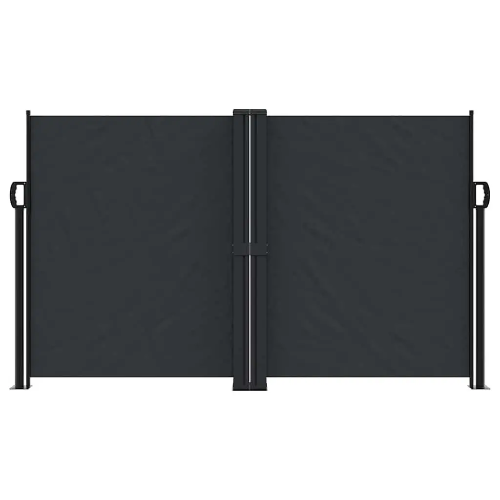 Black Retractable Side Awning 140x1000 cm
