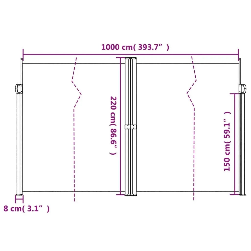 Retractable Side Awning for Privacy and Shade