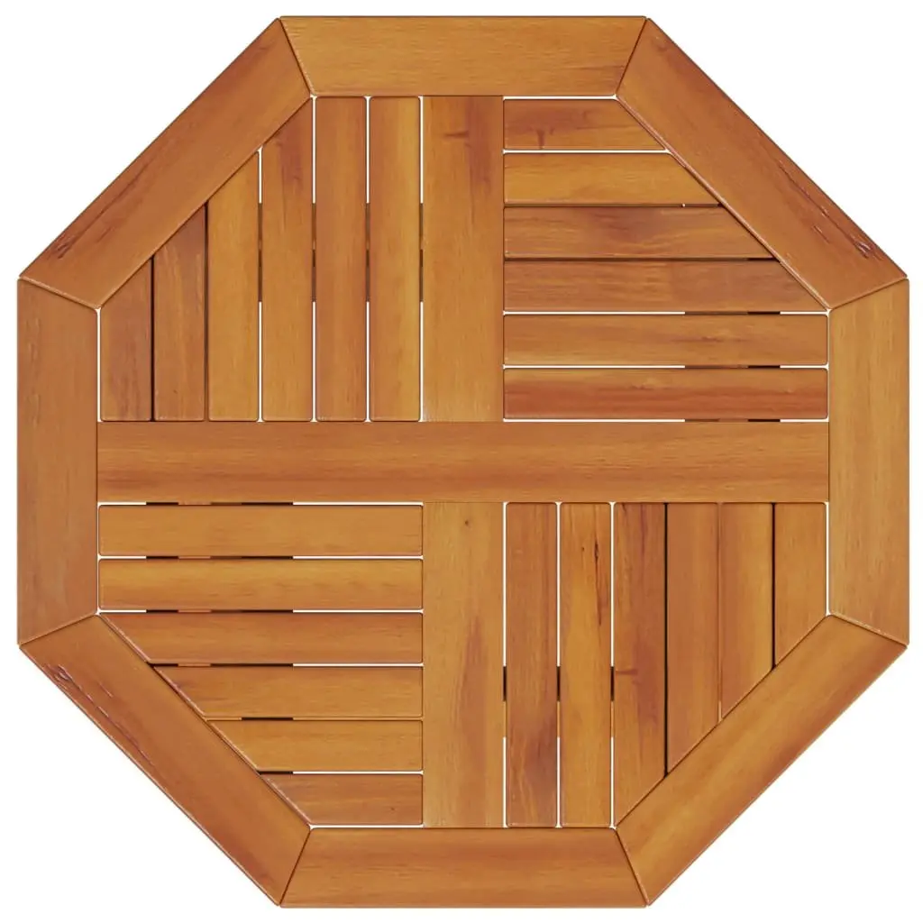 Folding Garden Table Solid Acacia Wood Ø60x75 cm Brown