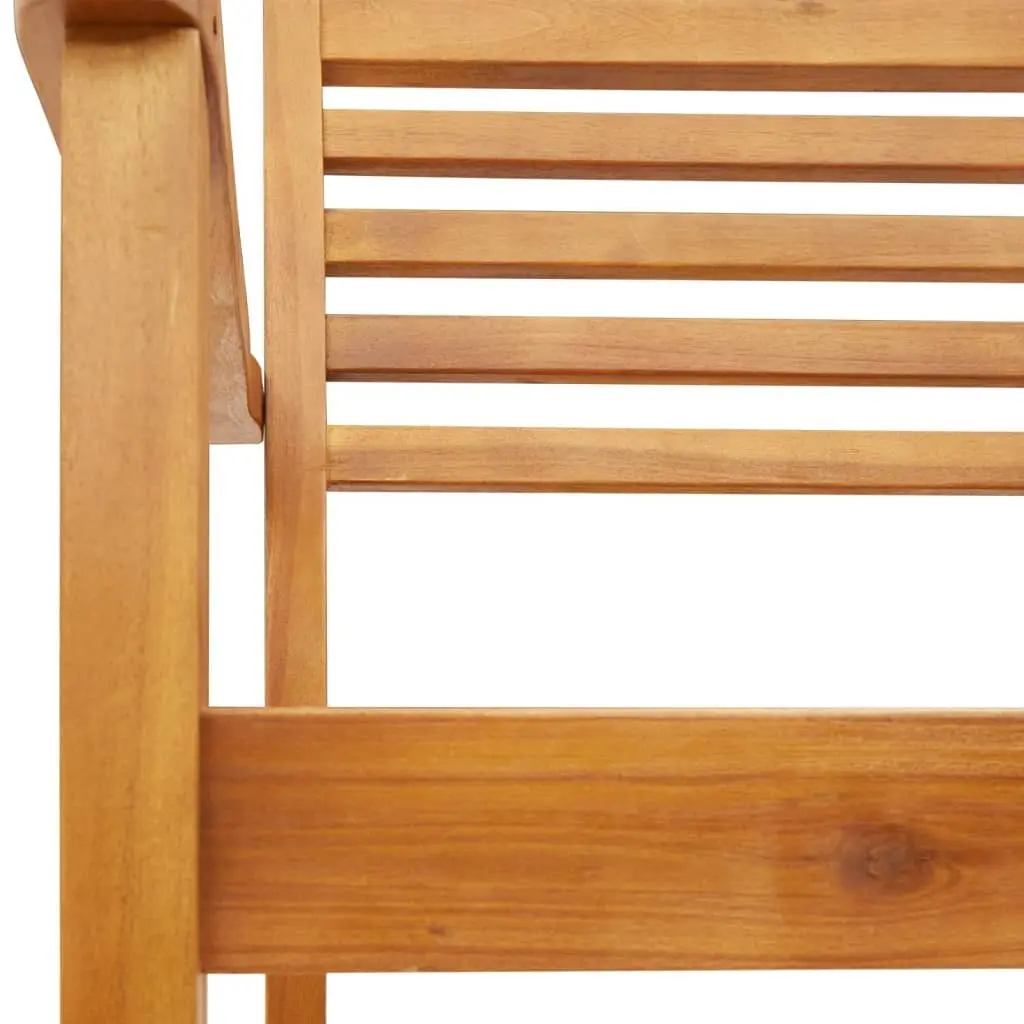 Outdoor Garden Chairs 2 pcs Brown Wooden Armchair Backrest Patio Seating
