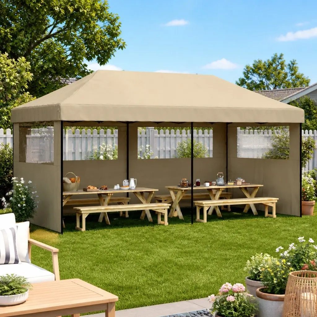 Foldable Pop-Up Party Tent with 3 Sidewalls