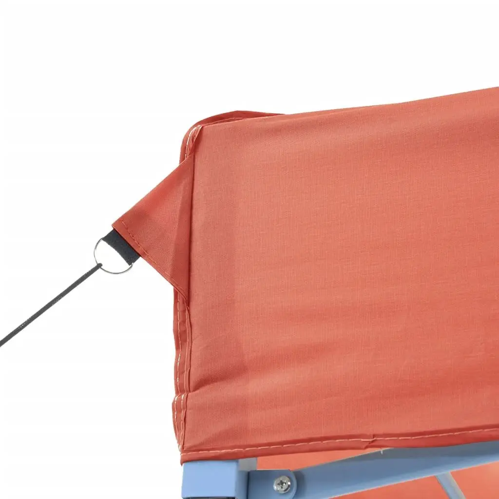 Foldable Pop-Up Party Tent Outdoor Gazebo with 3 Sidewalls Orange Garden