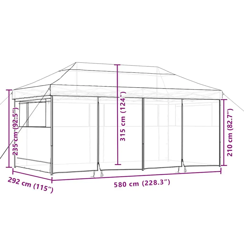Foldable Pop-Up Party Tent with Sidewalls