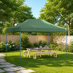 Durable Green Foldable Pop-Up Party Tent for Outdoor Events