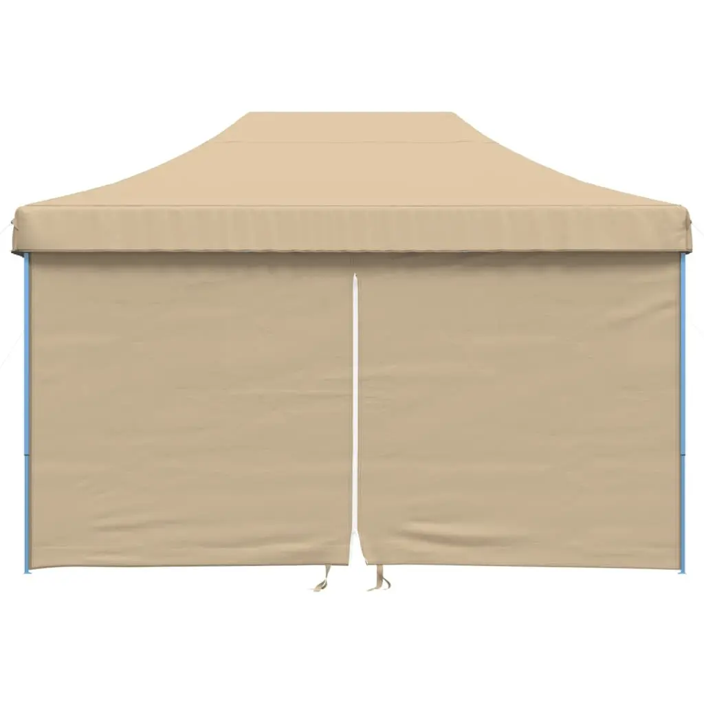 Foldable Pop-Up Party Tent with Beige Sidewalls