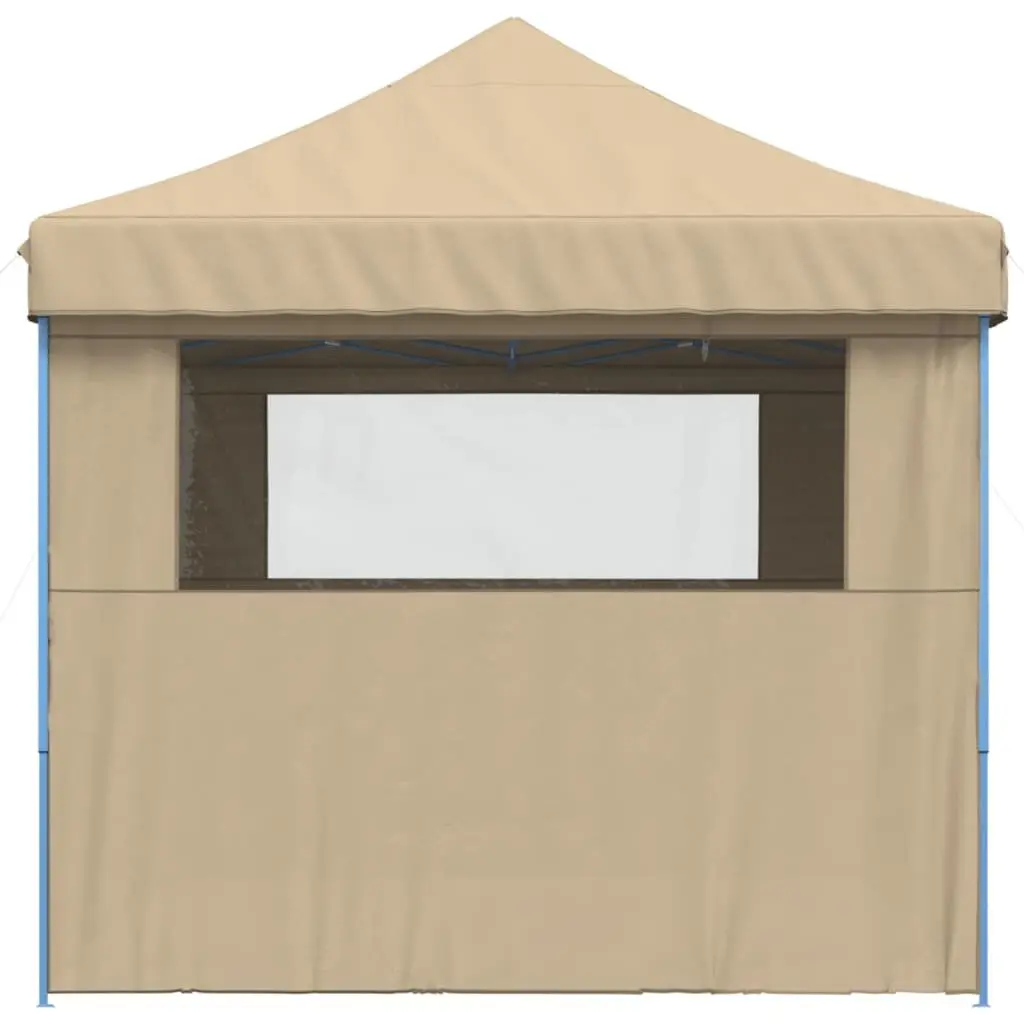 Foldable Pop-Up Party Tent with Beige Sidewalls