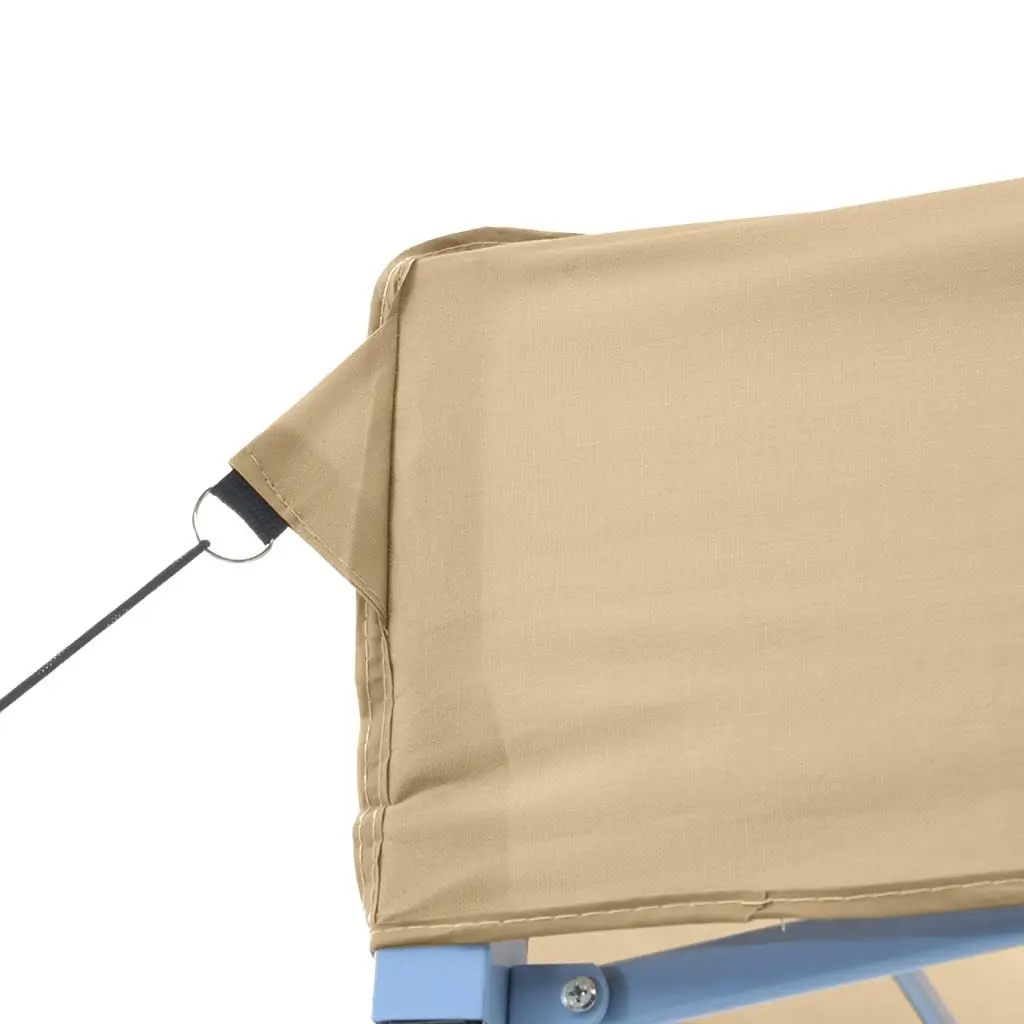Foldable Pop-Up Party Tent with Beige Sidewalls