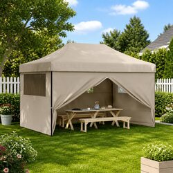 Durable Foldable Pop-Up Party Tent with Clear Sidewalls