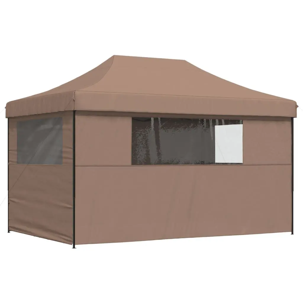 Brown Pop-Up Party Tent with Sidewalls