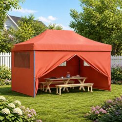 Sturdy Foldable Pop-Up Party Tent with Four Sidewalls