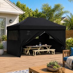 Premium Foldable Pop-Up Party Tent with 4 Sidewalls