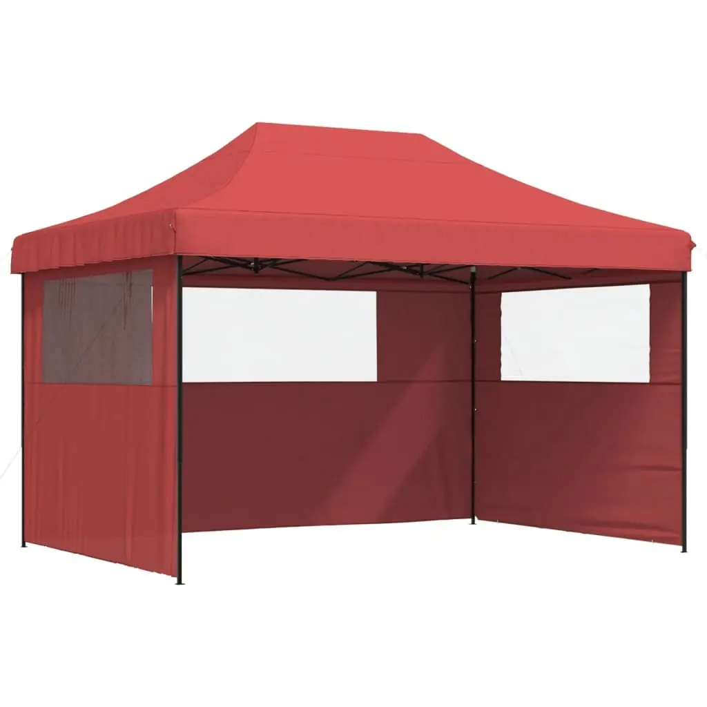 Red Pop-Up Party Tent with 3 Sidewalls