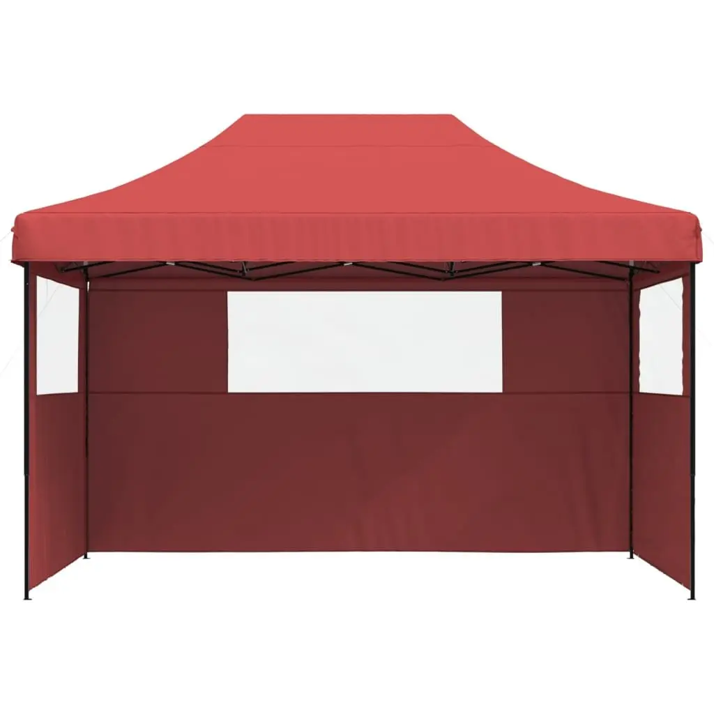 Red Pop-Up Party Tent with 3 Sidewalls