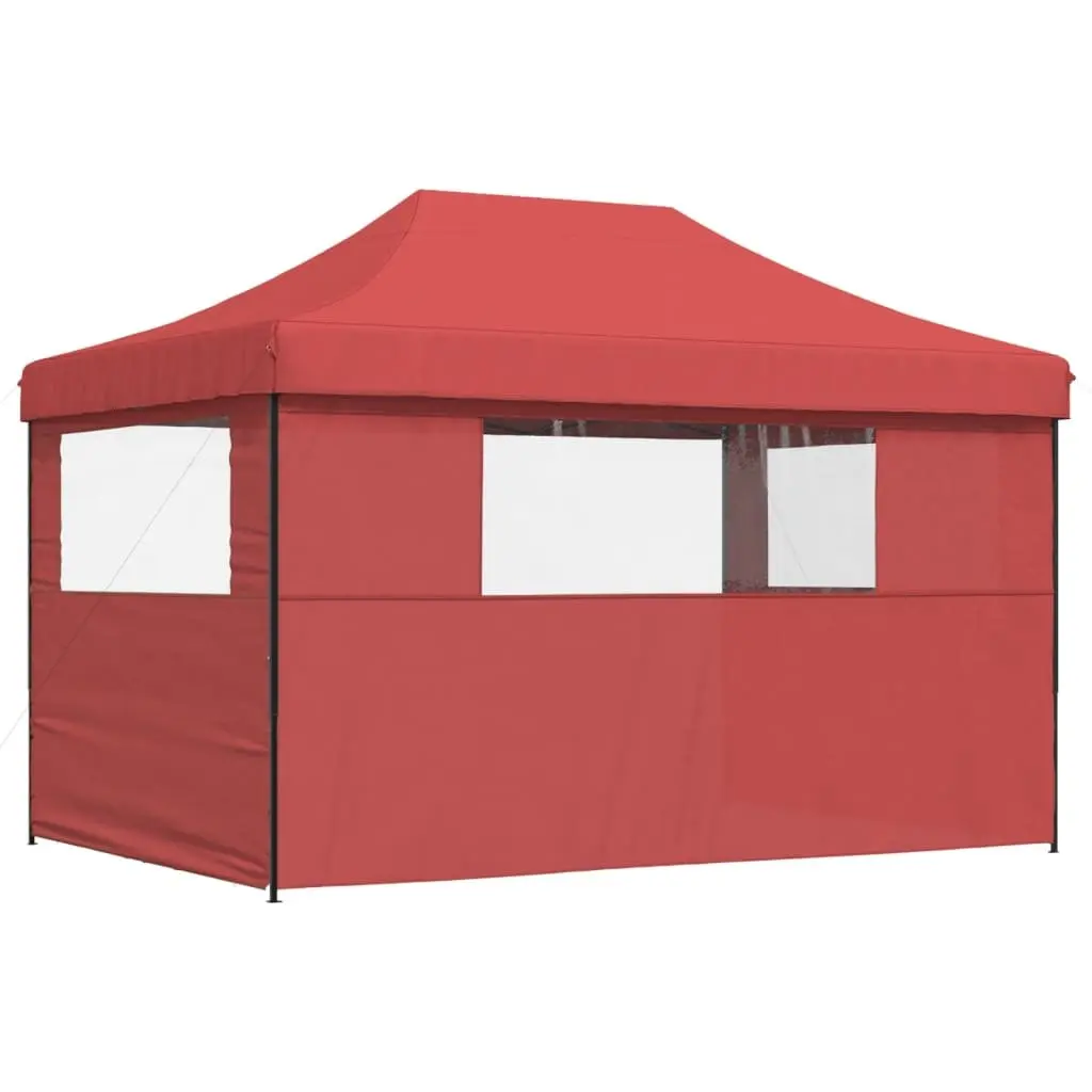 Red Pop-Up Party Tent with 3 Sidewalls