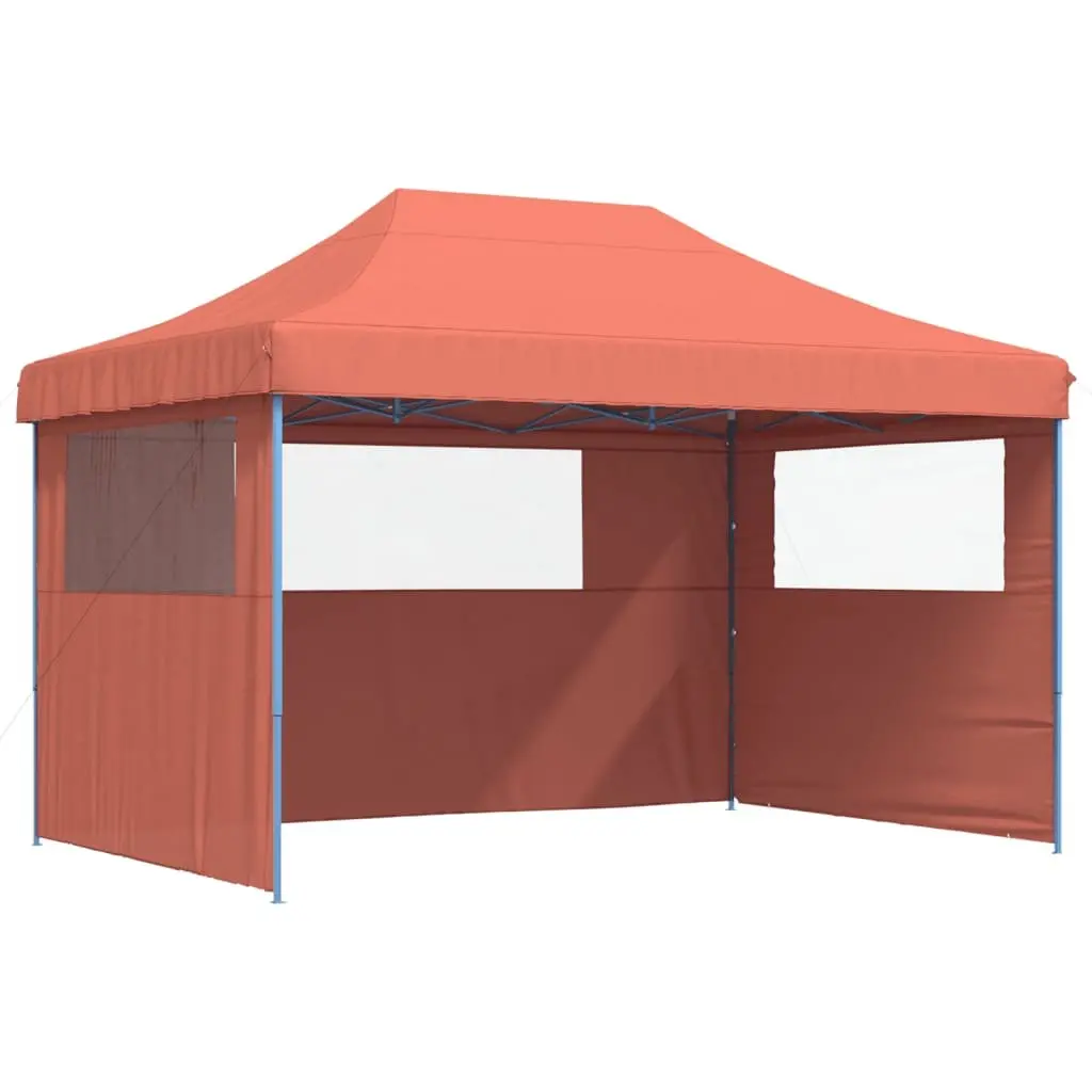Pop-Up Party Tent Oxford Fabric 3 Sidewalls Orange